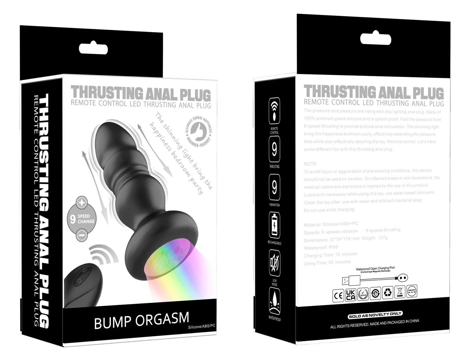 LED Thrusting Butt Plug